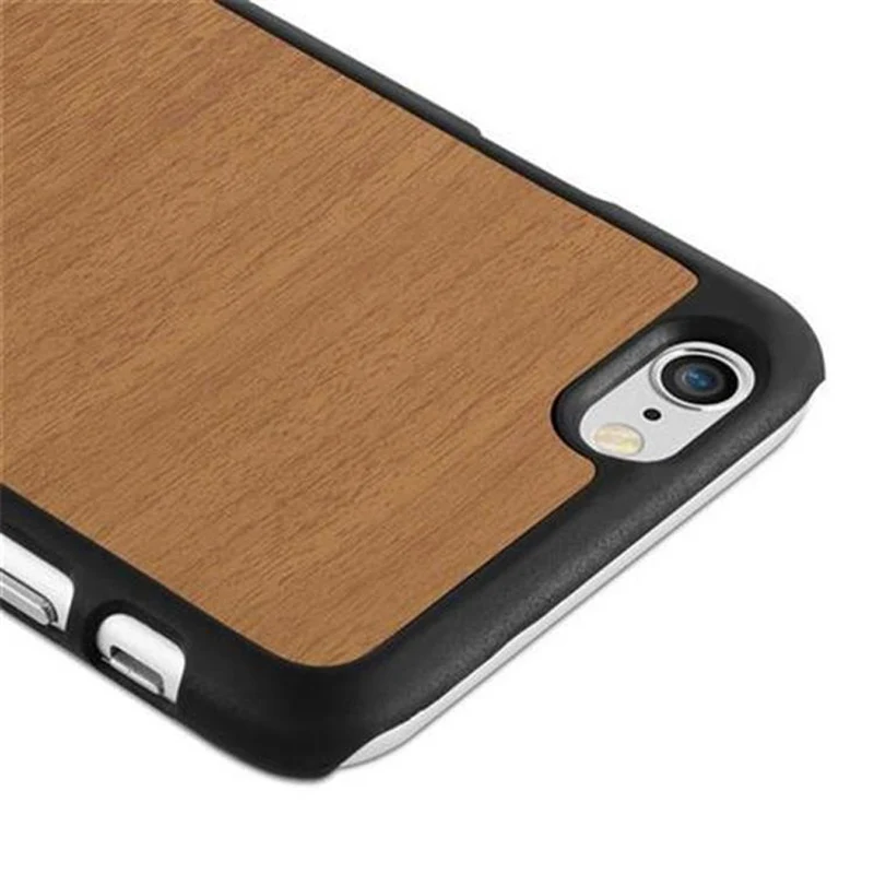 Cadorabo Hülle kompatibel mit Apple iPhone 6 / 6S Hard Case Schutzhülle in Holz Optik gegen Kratzer und Stöße