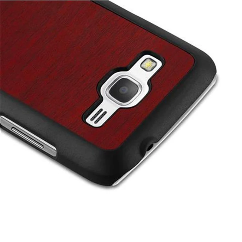 Cadorabo Hülle kompatibel mit Samsung Galaxy CORE PRIME Hard Case Schutzhülle in Holz Optik gegen Kratzer und Stöße