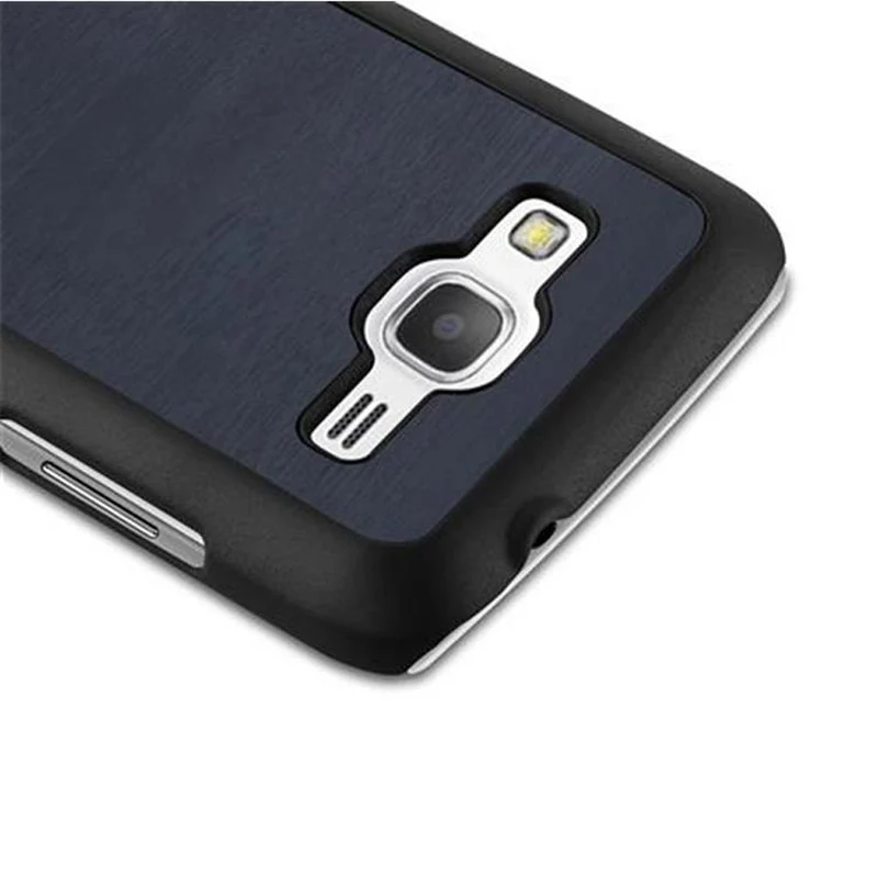 Cadorabo Hülle kompatibel mit Samsung Galaxy CORE PRIME Hard Case Schutzhülle in Holz Optik gegen Kratzer und Stöße