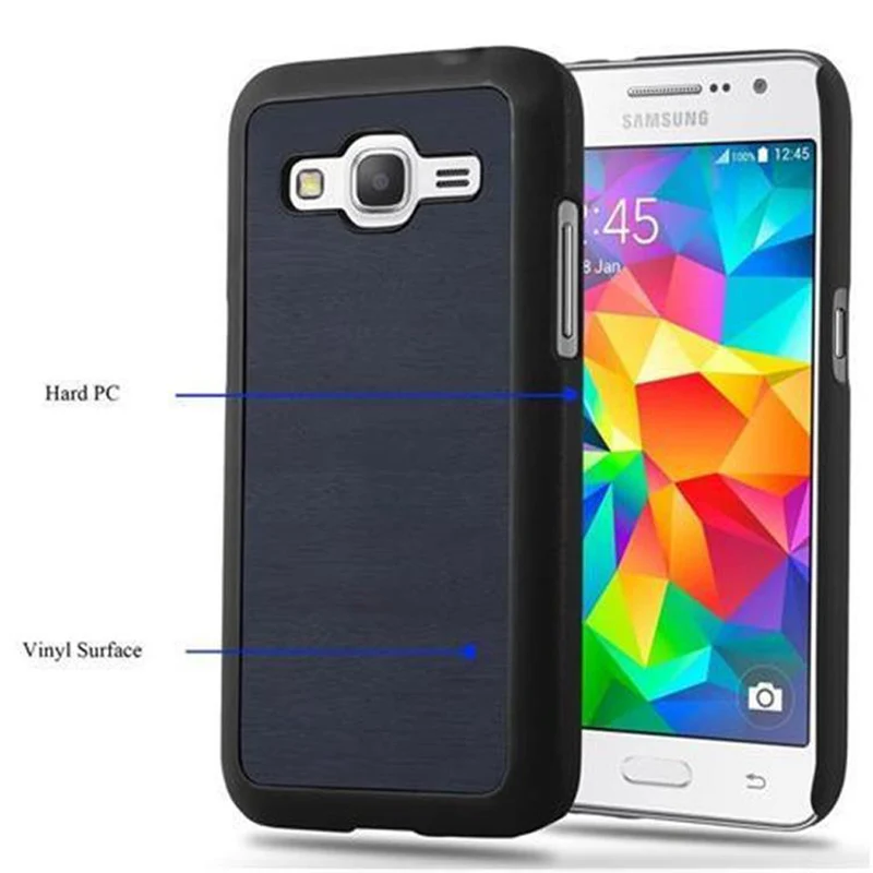 Cadorabo Hülle kompatibel mit Samsung Galaxy CORE PRIME Hard Case Schutzhülle in Holz Optik gegen Kratzer und Stöße