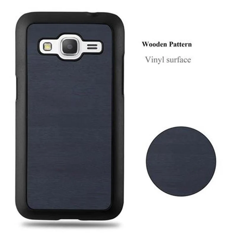 Cadorabo Hülle kompatibel mit Samsung Galaxy CORE PRIME Hard Case Schutzhülle in Holz Optik gegen Kratzer und Stöße