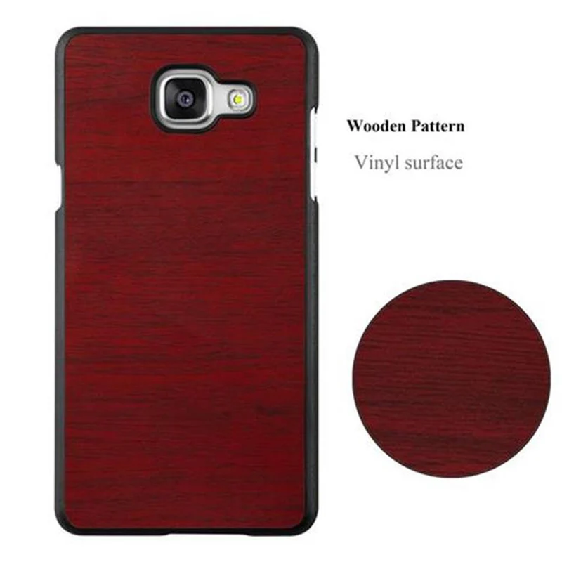 Cadorabo Hülle kompatibel mit Samsung Galaxy A5 2016 Hard Case Schutzhülle in Holz Optik gegen Kratzer und Stöße