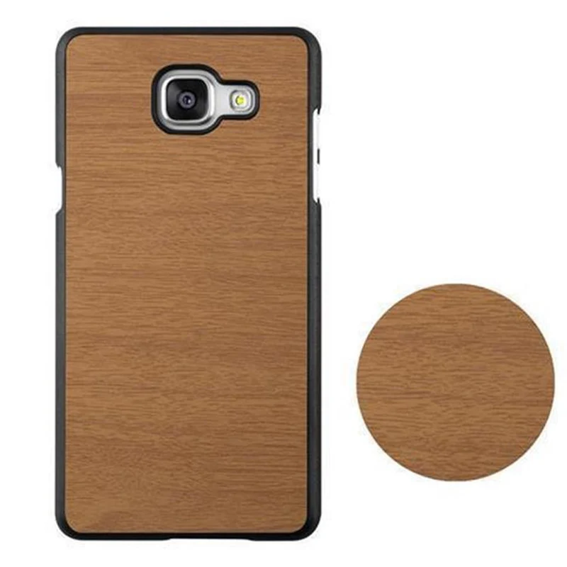 Cadorabo Hülle kompatibel mit Samsung Galaxy A5 2016 Hard Case Schutzhülle in Holz Optik gegen Kratzer und Stöße