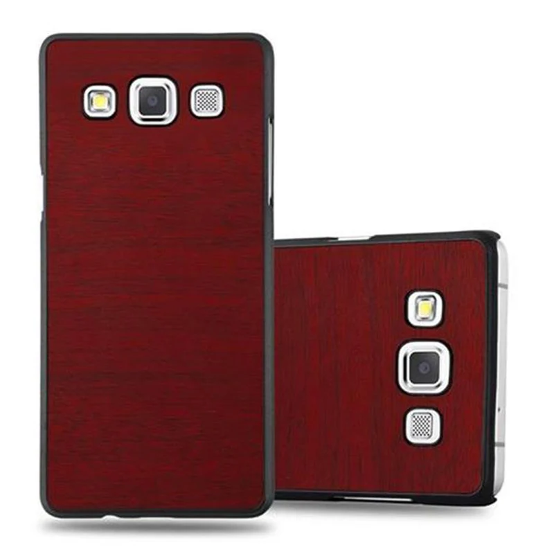 Cadorabo Hülle kompatibel mit Samsung Galaxy A5 2015 Hard Case Schutzhülle in Holz Optik gegen Kratzer und Stöße