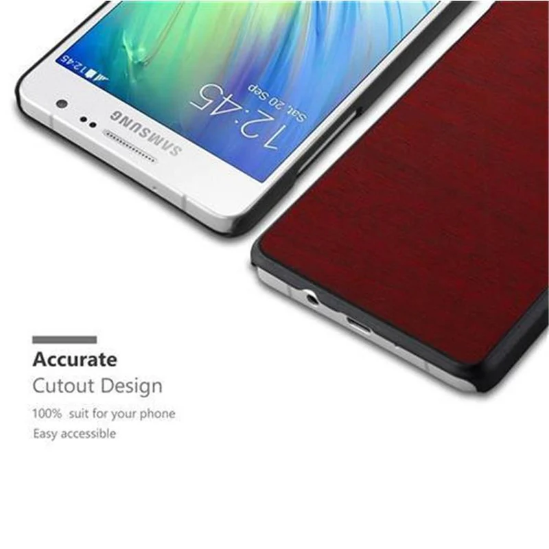 Cadorabo Hülle kompatibel mit Samsung Galaxy A5 2015 Hard Case Schutzhülle in Holz Optik gegen Kratzer und Stöße