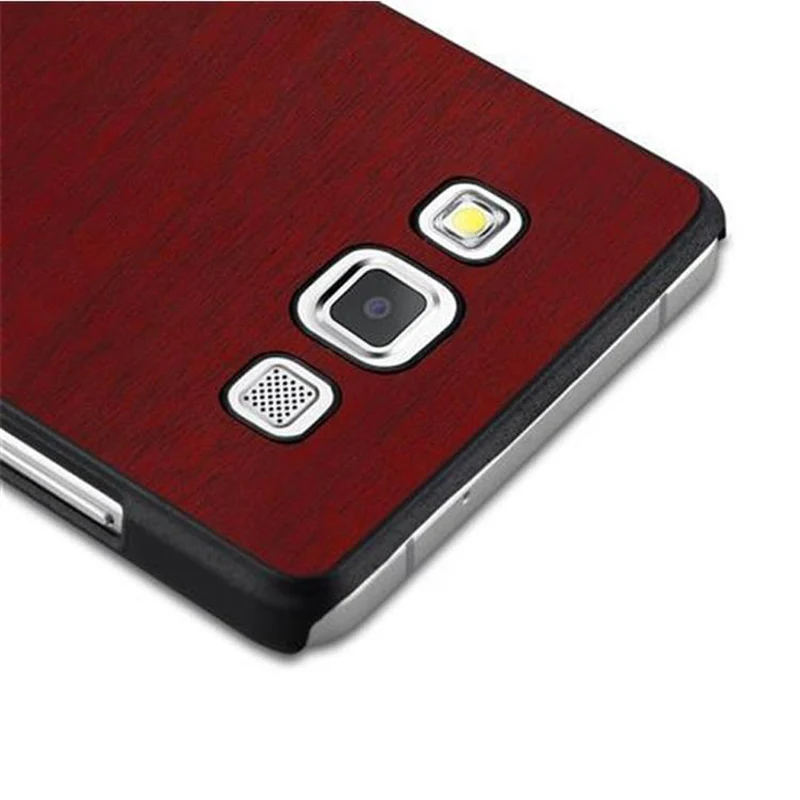Cadorabo Hülle kompatibel mit Samsung Galaxy A5 2015 Hard Case Schutzhülle in Holz Optik gegen Kratzer und Stöße