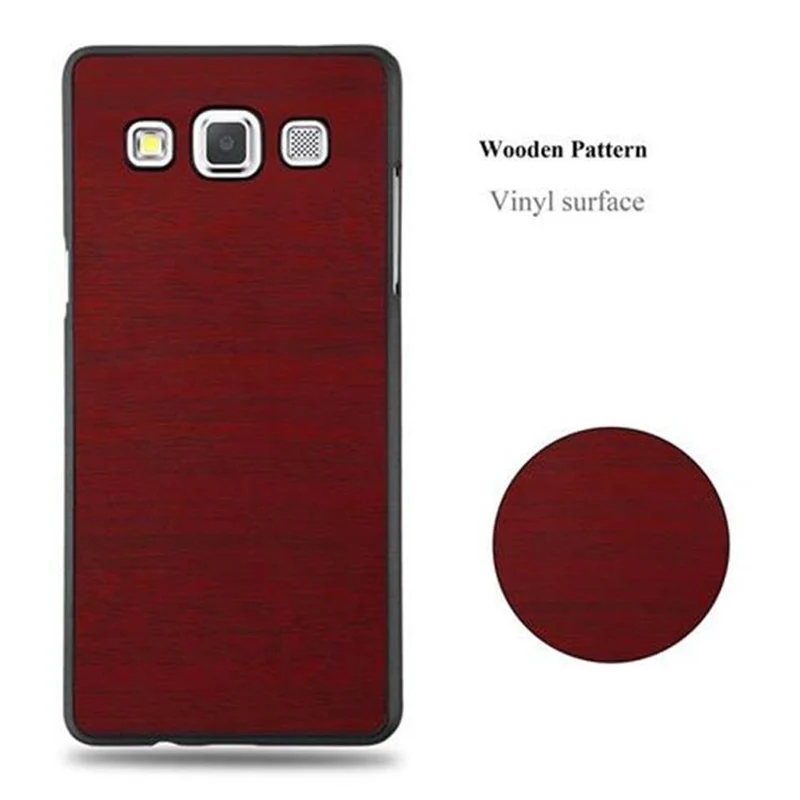 Cadorabo Hülle kompatibel mit Samsung Galaxy A5 2015 Hard Case Schutzhülle in Holz Optik gegen Kratzer und Stöße