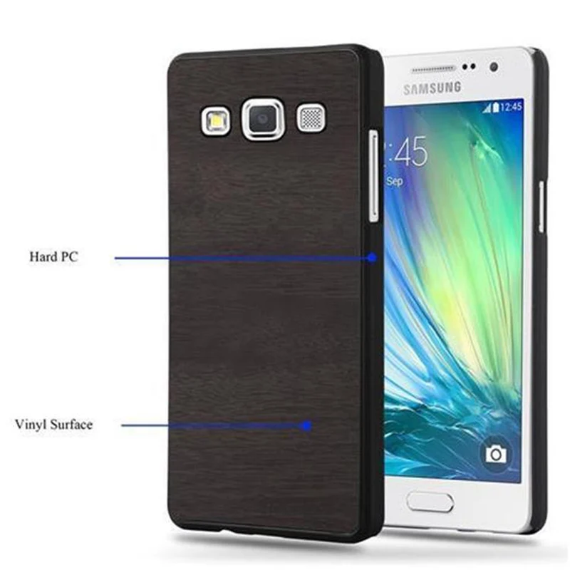 Cadorabo Hülle kompatibel mit Samsung Galaxy A5 2015 Hard Case Schutzhülle in Holz Optik gegen Kratzer und Stöße