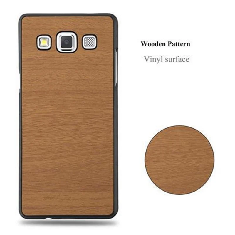 Cadorabo Hülle kompatibel mit Samsung Galaxy A5 2015 Hard Case Schutzhülle in Holz Optik gegen Kratzer und Stöße