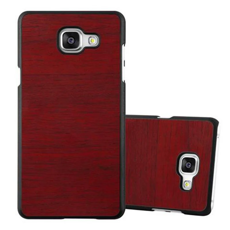 Cadorabo Hülle kompatibel mit Samsung Galaxy A3 2016 Hard Case Schutzhülle in Holz Optik gegen Kratzer und Stöße
