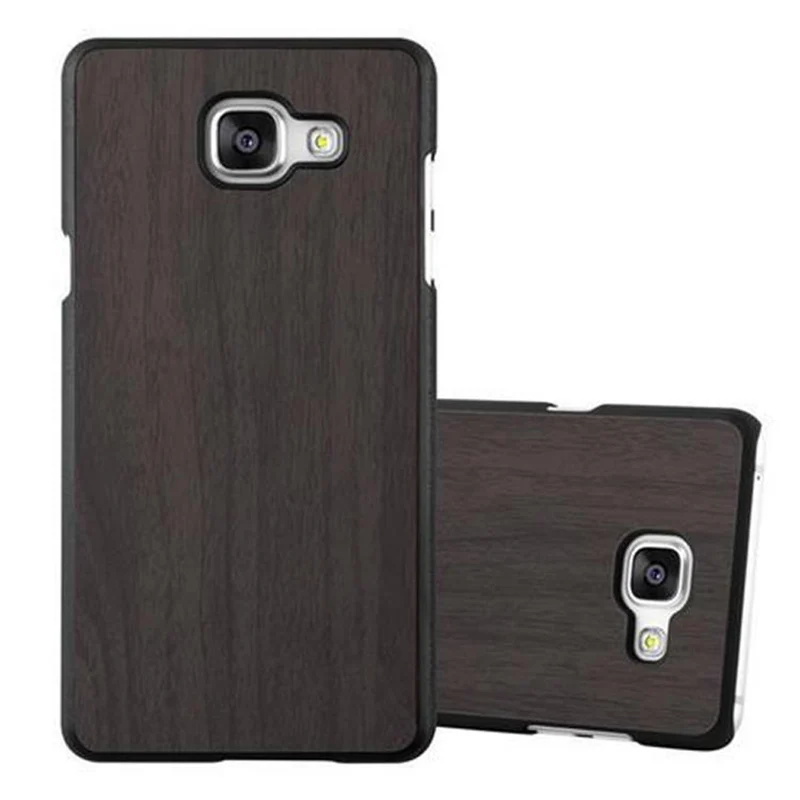 Cadorabo Hülle kompatibel mit Samsung Galaxy A3 2016 Hard Case Schutzhülle in Holz Optik gegen Kratzer und Stöße
