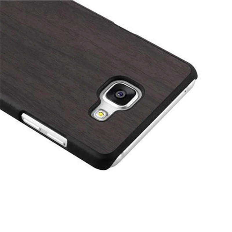 Cadorabo Hülle kompatibel mit Samsung Galaxy A3 2016 Hard Case Schutzhülle in Holz Optik gegen Kratzer und Stöße