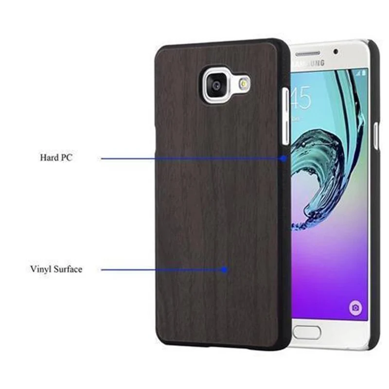 Cadorabo Hülle kompatibel mit Samsung Galaxy A3 2016 Hard Case Schutzhülle in Holz Optik gegen Kratzer und Stöße