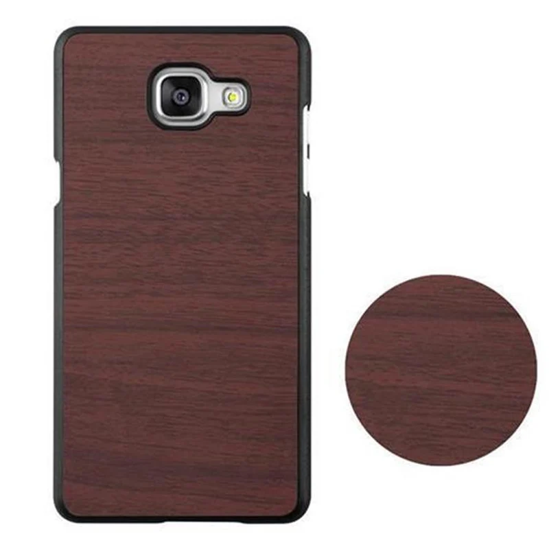 Cadorabo Hülle kompatibel mit Samsung Galaxy A3 2016 Hard Case Schutzhülle in Holz Optik gegen Kratzer und Stöße
