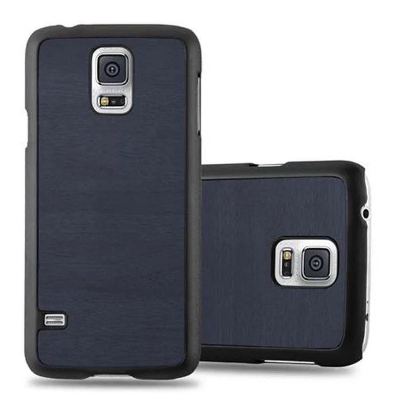 Cadorabo Hülle kompatibel mit Samsung Galaxy S5 / S5 NEO Hard Case Schutzhülle in Holz Optik gegen Kratzer und Stöße