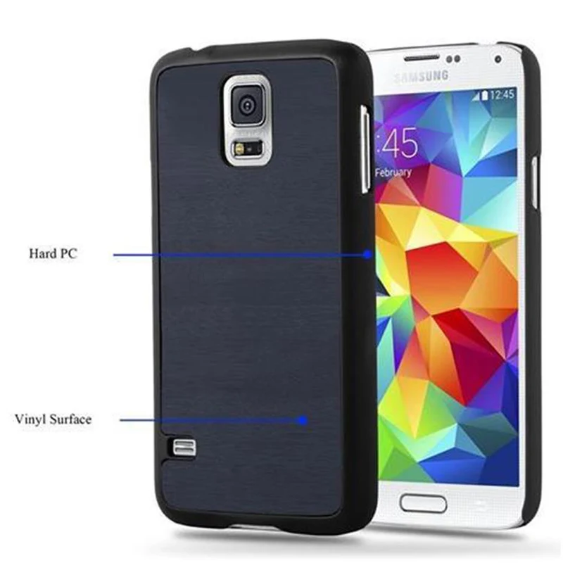 Cadorabo Hülle kompatibel mit Samsung Galaxy S5 / S5 NEO Hard Case Schutzhülle in Holz Optik gegen Kratzer und Stöße