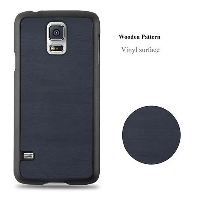 Cadorabo Hülle kompatibel mit Samsung Galaxy S5 / S5 NEO Hard Case Schutzhülle in Holz Optik gegen Kratzer und Stöße