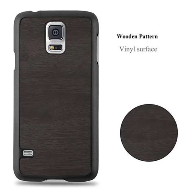 Cadorabo Hülle kompatibel mit Samsung Galaxy S5 / S5 NEO Hard Case Schutzhülle in Holz Optik gegen Kratzer und Stöße