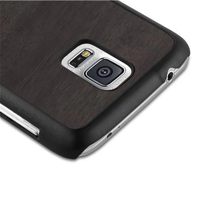 Cadorabo Hülle kompatibel mit Samsung Galaxy S5 / S5 NEO Hard Case Schutzhülle in Holz Optik gegen Kratzer und Stöße