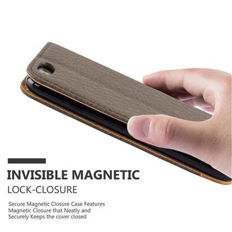 Cadorabo Hülle kompatibel mit Apple iPhone 6 / 6S Schutzhülle mit Standfunktion, Kartenfach und Textil-Patch