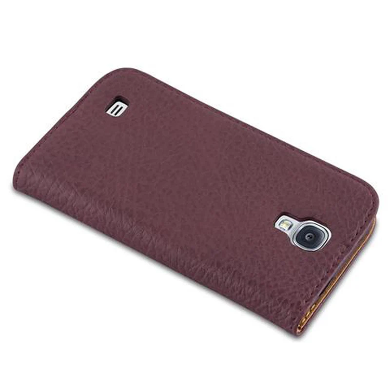 Cadorabo Hülle kompatibel mit Samsung Galaxy S4 Schutzhülle mit Standfunktion, Kartenfach und Textil-Patch