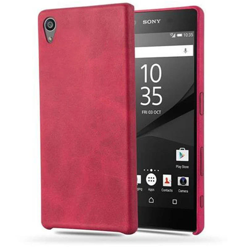 Cadorabo Hülle kompatibel mit Sony Xperia Z5 Hard Case Schutzhülle aus Kunstleder