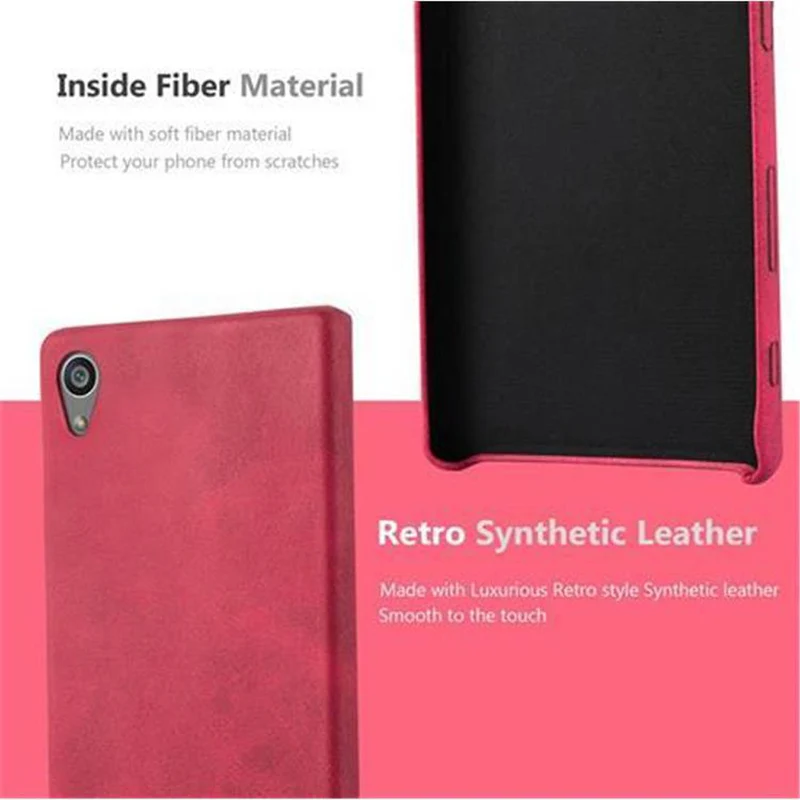 Cadorabo Hülle kompatibel mit Sony Xperia Z5 Hard Case Schutzhülle aus Kunstleder