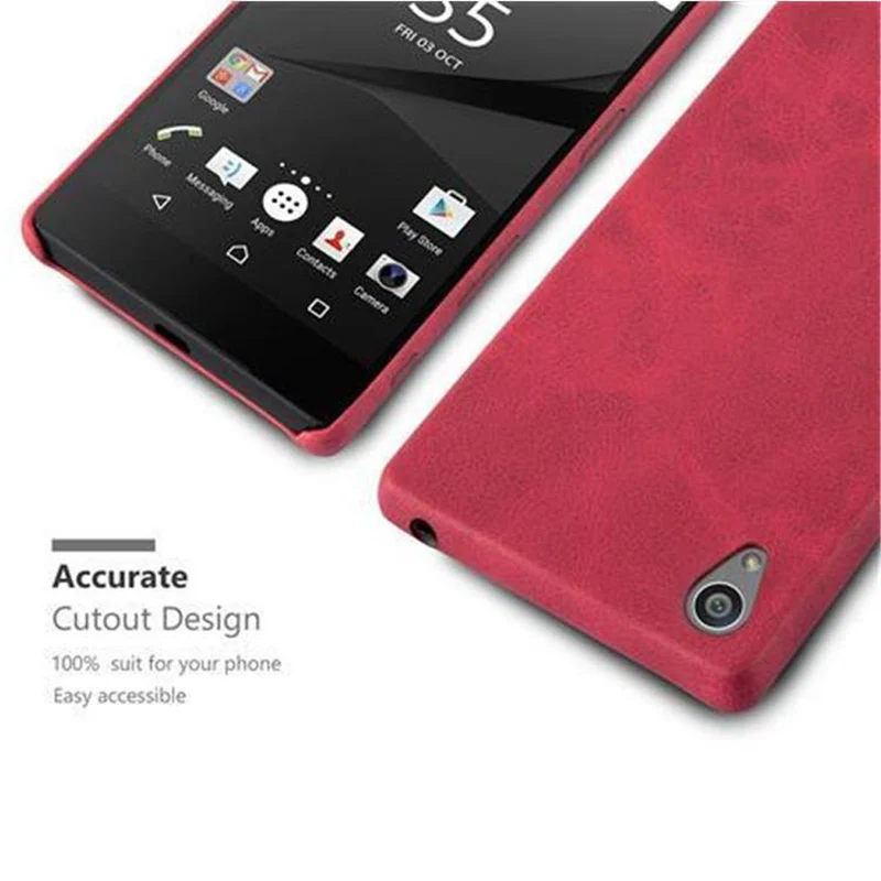Cadorabo Hülle kompatibel mit Sony Xperia Z5 Hard Case Schutzhülle aus Kunstleder