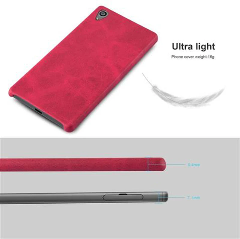 Cadorabo Hülle kompatibel mit Sony Xperia Z5 Hard Case Schutzhülle aus Kunstleder