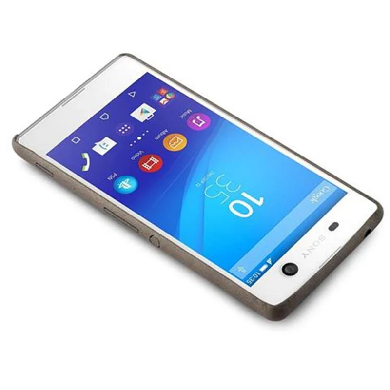 Cadorabo Hülle kompatibel mit Sony Xperia M5 Hard Case Schutzhülle aus Kunstleder