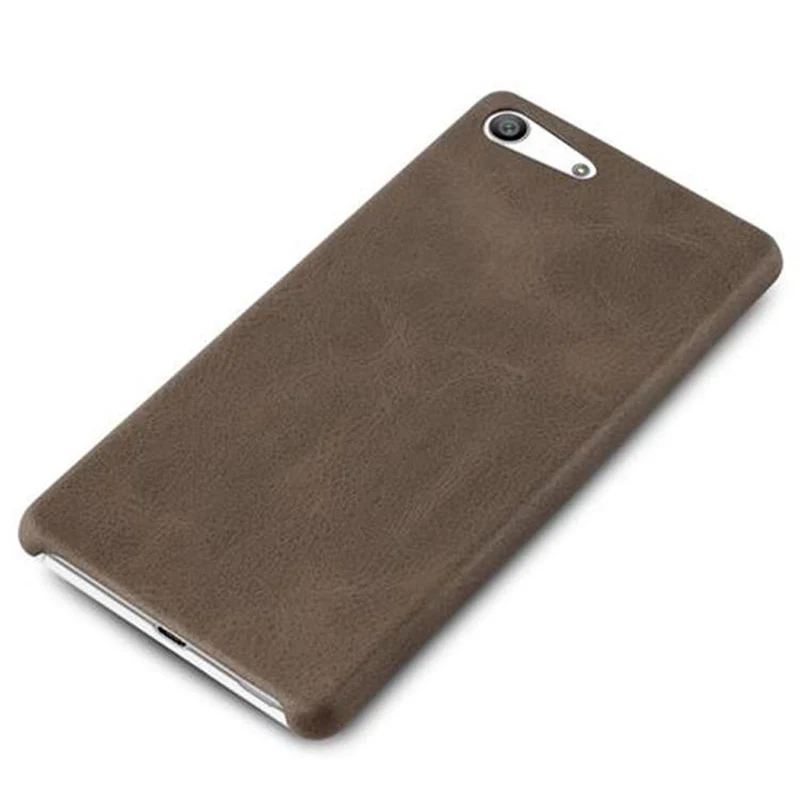 Cadorabo Hülle kompatibel mit Sony Xperia M5 Hard Case Schutzhülle aus Kunstleder