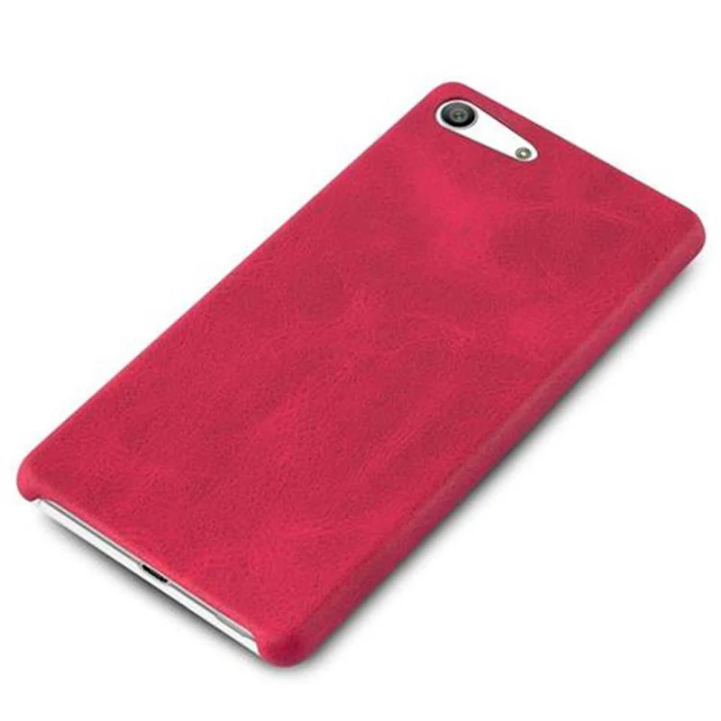 Cadorabo Hülle kompatibel mit Sony Xperia M5 Hard Case Schutzhülle aus Kunstleder