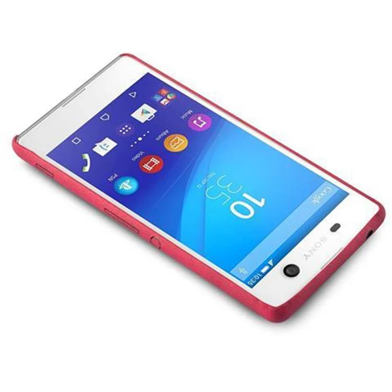 Cadorabo Hülle kompatibel mit Sony Xperia M5 Hard Case Schutzhülle aus Kunstleder