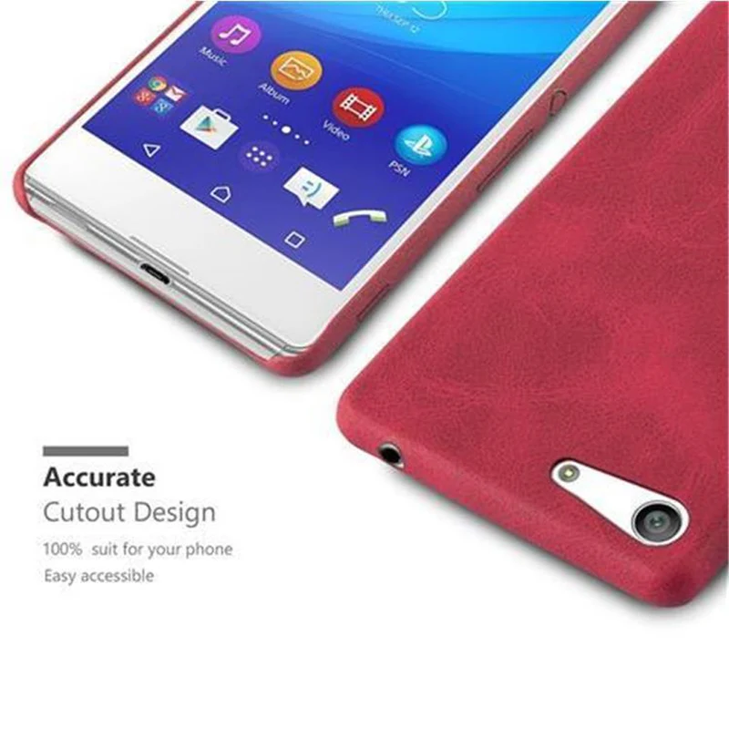 Cadorabo Hülle kompatibel mit Sony Xperia M5 Hard Case Schutzhülle aus Kunstleder