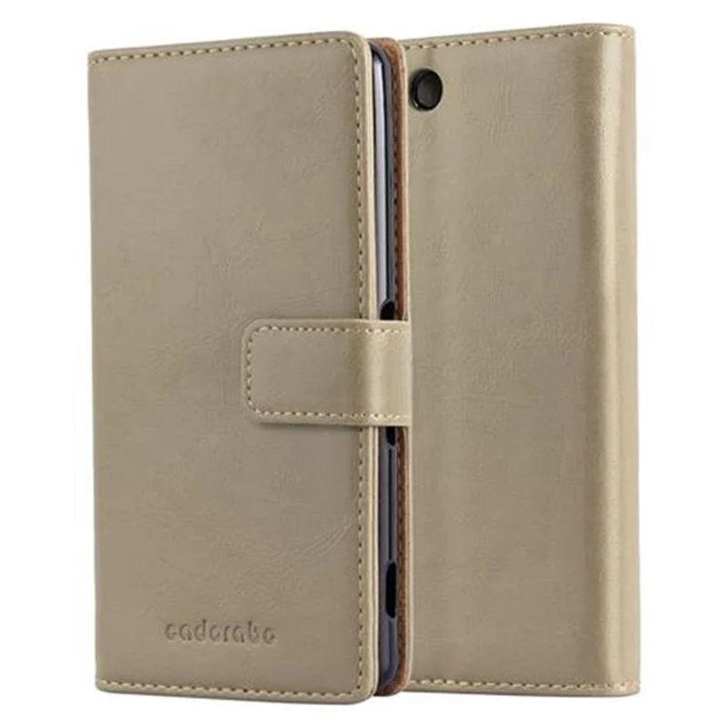Cadorabo Hülle kompatibel mit Sony Xperia M5 Schutzhülle mit Magnetverschluss, Standfunktion und Kartenfach