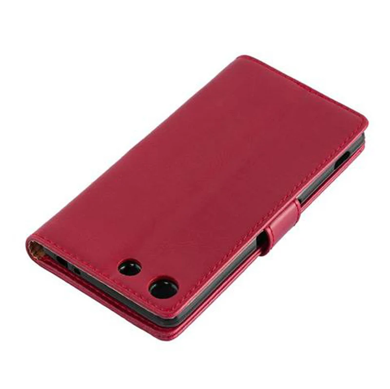 Cadorabo Hülle kompatibel mit Sony Xperia M5 Schutzhülle mit Magnetverschluss, Standfunktion und Kartenfach