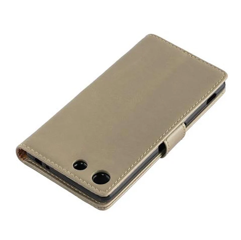 Cadorabo Hülle kompatibel mit Sony Xperia M5 Schutzhülle mit Magnetverschluss, Standfunktion und Kartenfach