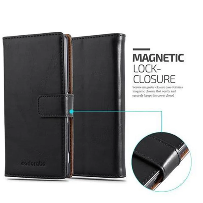 Cadorabo Hülle kompatibel mit Sony Xperia Z3 PLUS / Z4 Schutzhülle mit Magnetverschluss, Standfunktion und Kartenfach