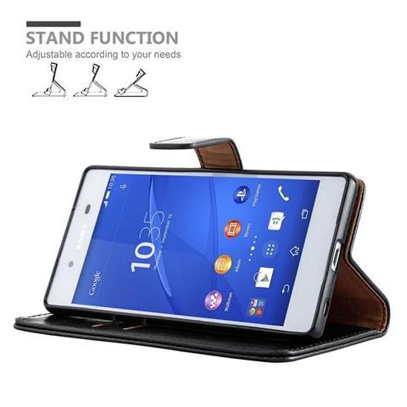 Cadorabo Hülle kompatibel mit Sony Xperia Z3 PLUS / Z4 Schutzhülle mit Magnetverschluss, Standfunktion und Kartenfach