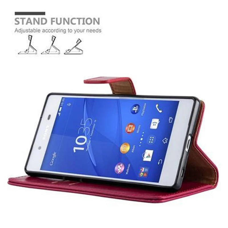 Cadorabo Hülle kompatibel mit Sony Xperia Z3 PLUS / Z4 Schutzhülle mit Magnetverschluss, Standfunktion und Kartenfach