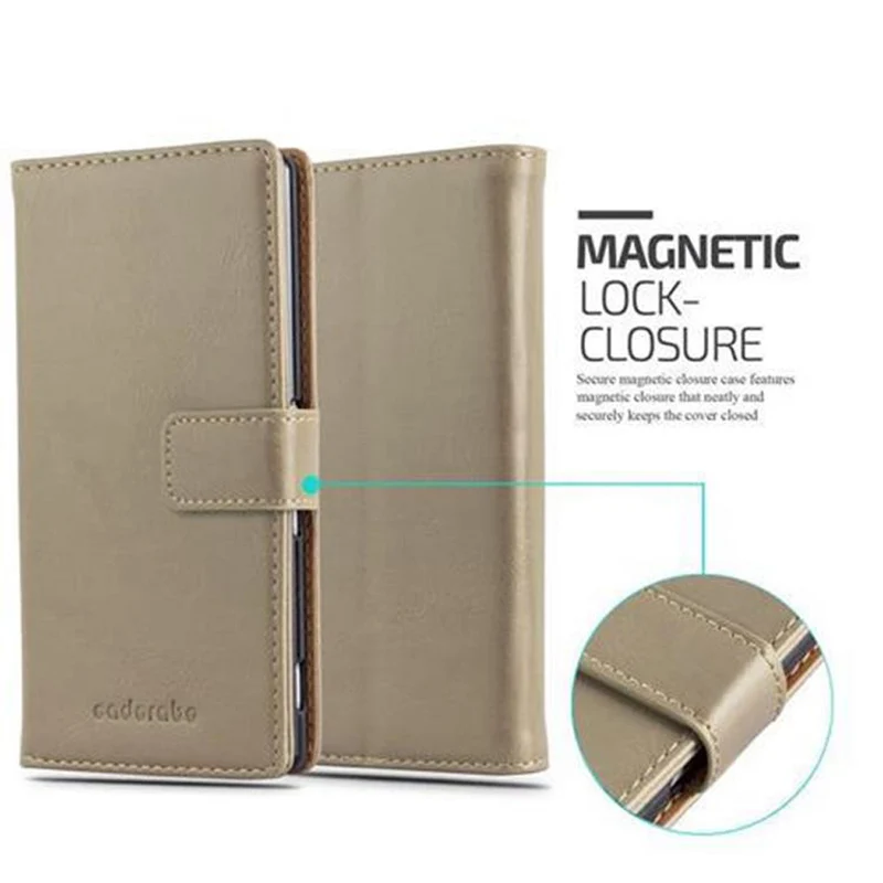 Cadorabo Hülle kompatibel mit Sony Xperia Z3 PLUS / Z4 Schutzhülle mit Magnetverschluss, Standfunktion und Kartenfach