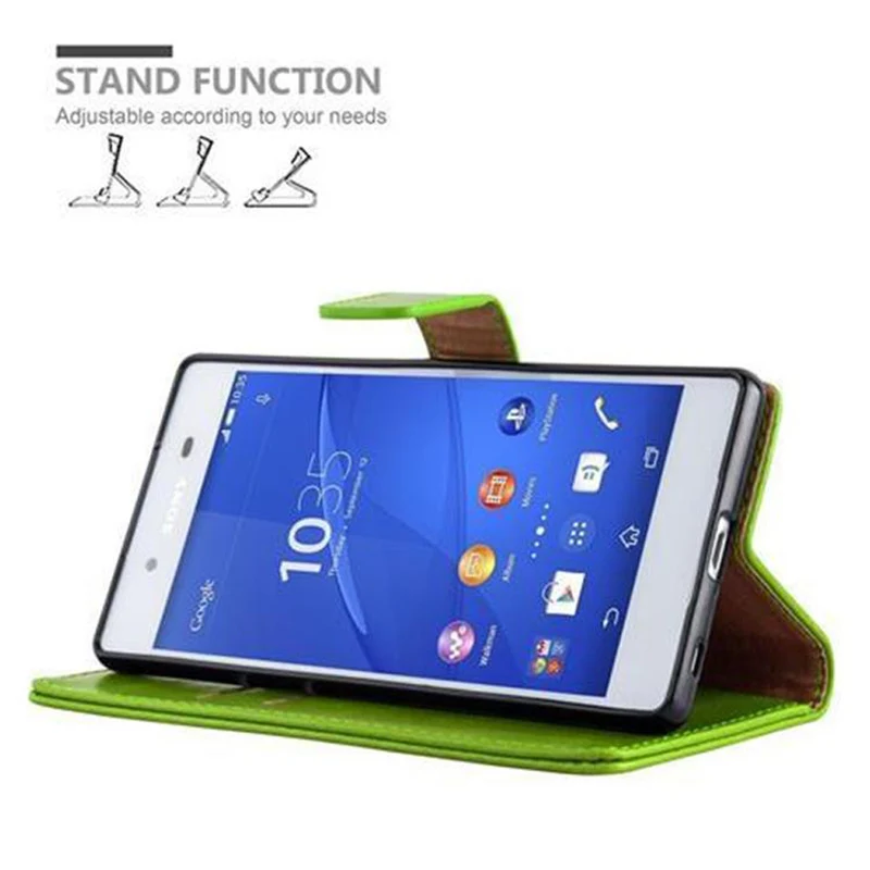Cadorabo Hülle kompatibel mit Sony Xperia Z3 PLUS / Z4 Schutzhülle mit Magnetverschluss, Standfunktion und Kartenfach
