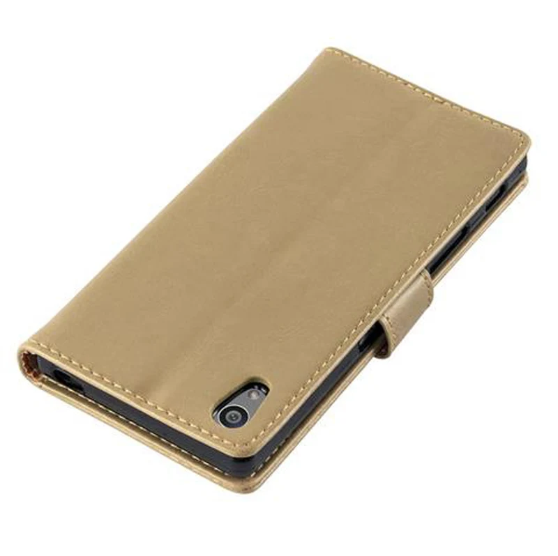 Cadorabo Hülle kompatibel mit Sony Xperia Z5 Schutzhülle mit Magnetverschluss, Standfunktion und Kartenfach