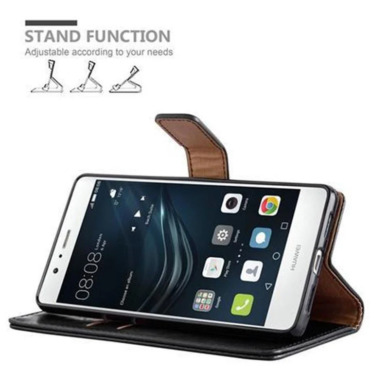 Cadorabo Hülle kompatibel mit Huawei P9 LITE 2016 / G9 LITE Schutzhülle mit Magnetverschluss, Standfunktion und Kartenfach