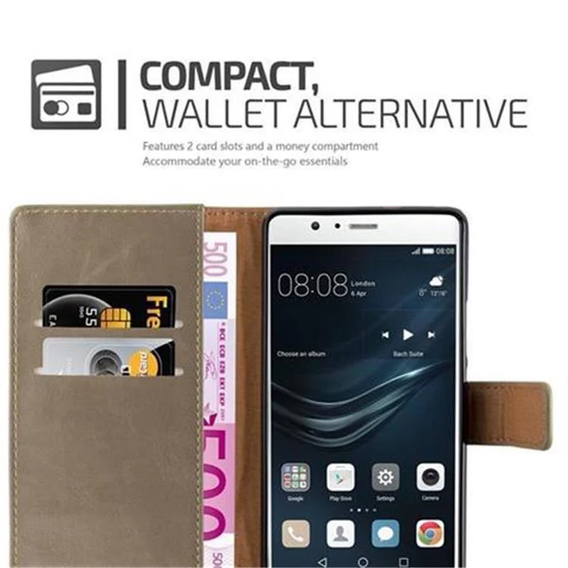 Cadorabo Hülle kompatibel mit Huawei P9 LITE 2016 / G9 LITE Schutzhülle mit Magnetverschluss, Standfunktion und Kartenfach