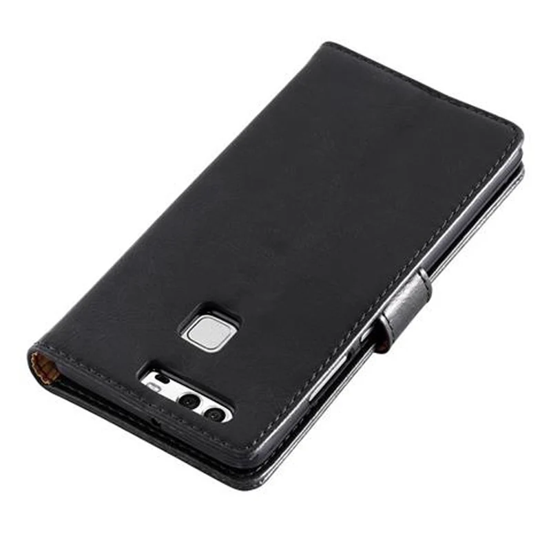 Cadorabo Hülle kompatibel mit Huawei P9 Schutzhülle mit Magnetverschluss, Standfunktion und Kartenfach