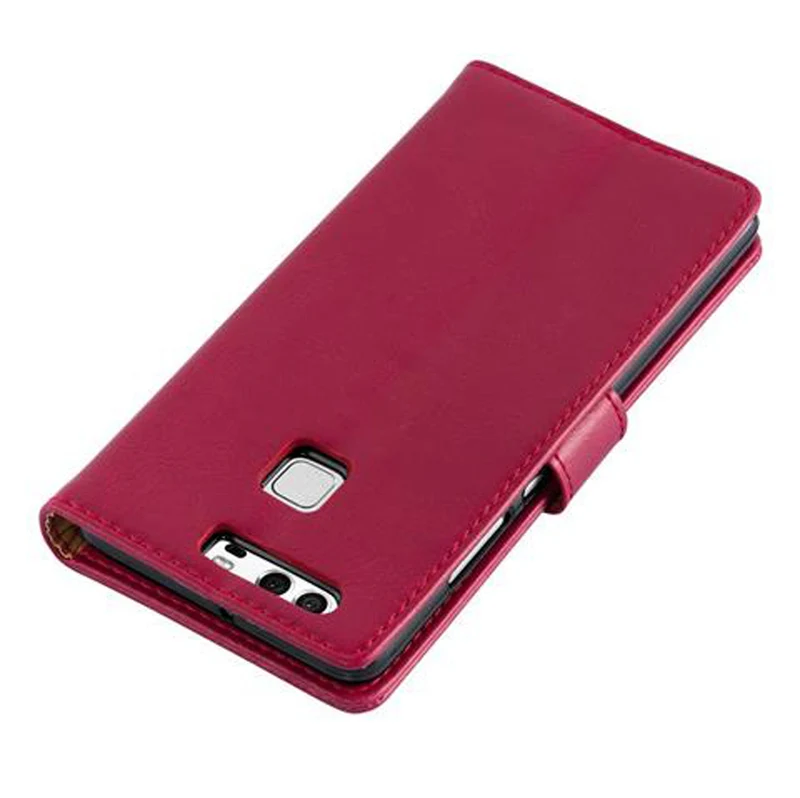 Cadorabo Hülle kompatibel mit Huawei P9 Schutzhülle mit Magnetverschluss, Standfunktion und Kartenfach