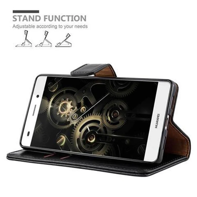 Cadorabo Hülle kompatibel mit Huawei P8 LITE 2015 Schutzhülle mit Magnetverschluss, Standfunktion und Kartenfach