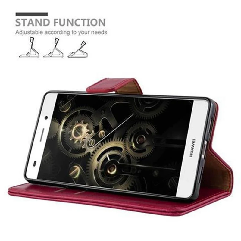 Cadorabo Hülle kompatibel mit Huawei P8 LITE 2015 Schutzhülle mit Magnetverschluss, Standfunktion und Kartenfach