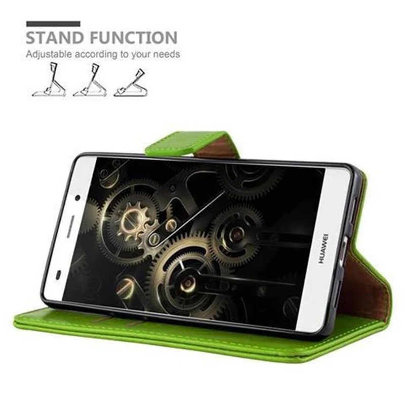Cadorabo Hülle kompatibel mit Huawei P8 LITE 2015 Schutzhülle mit Magnetverschluss, Standfunktion und Kartenfach